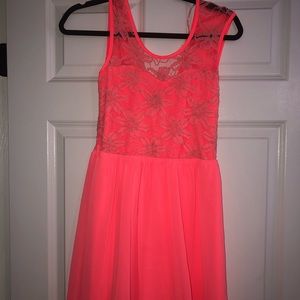 Pretty neon pink dress